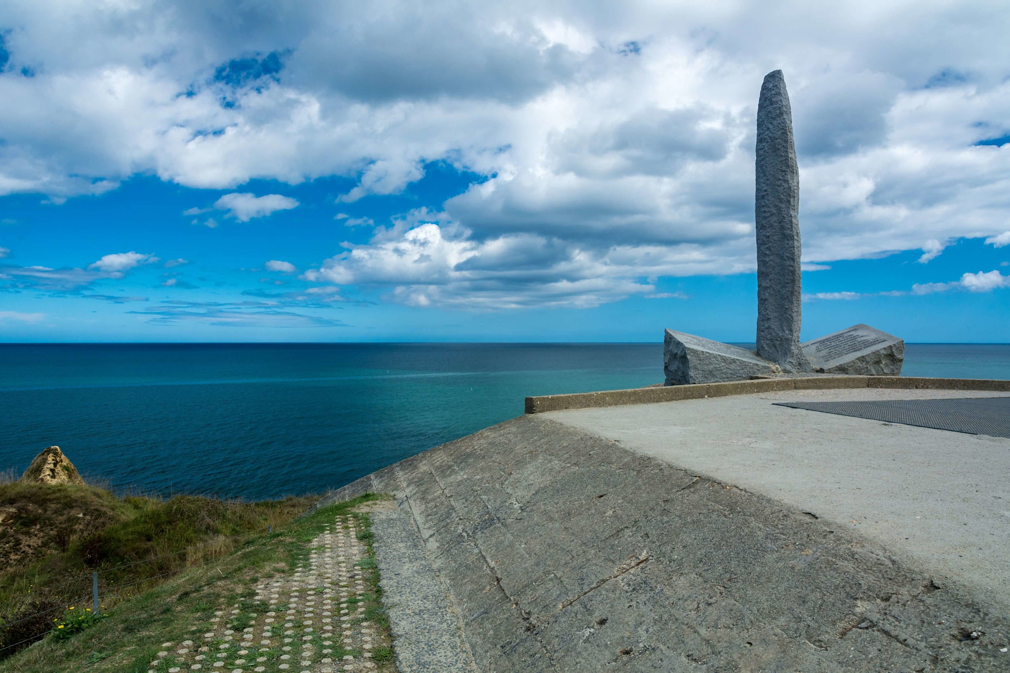 The Ranger monument at Pointe du Hoc