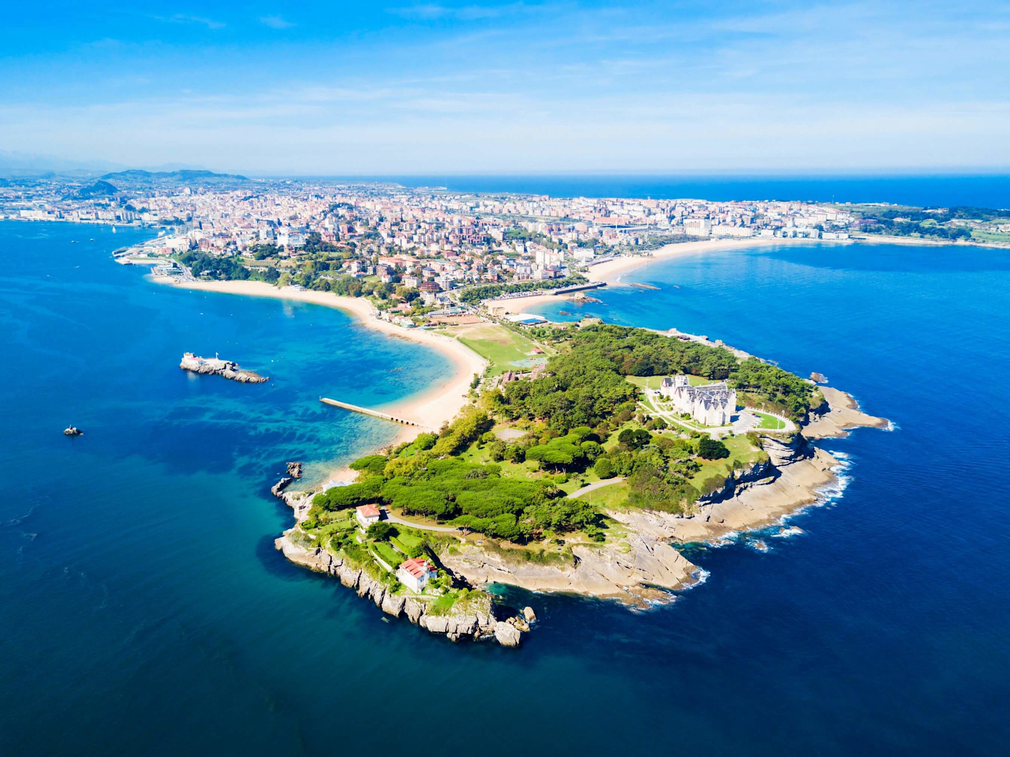 Aerial view of Santander, Cantabria, Spain