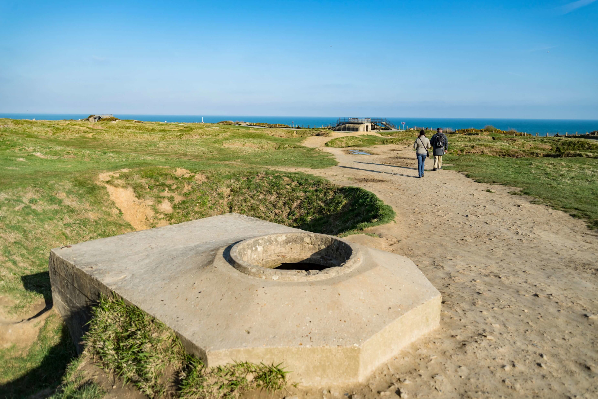 German fortifications at Pointe du Hoc, next to Omaha Beach