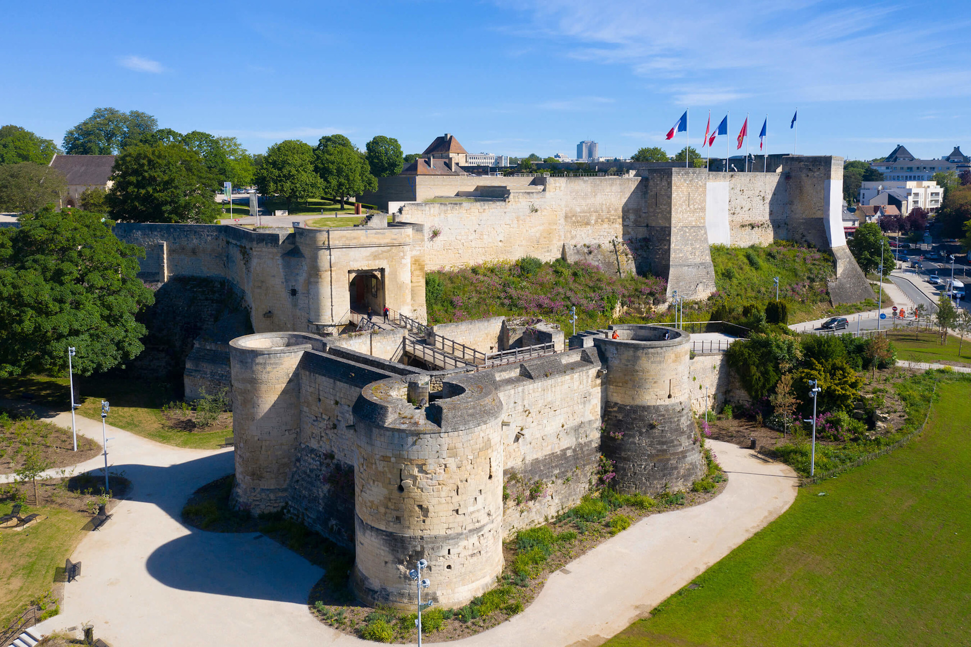 Caen castle ruins 