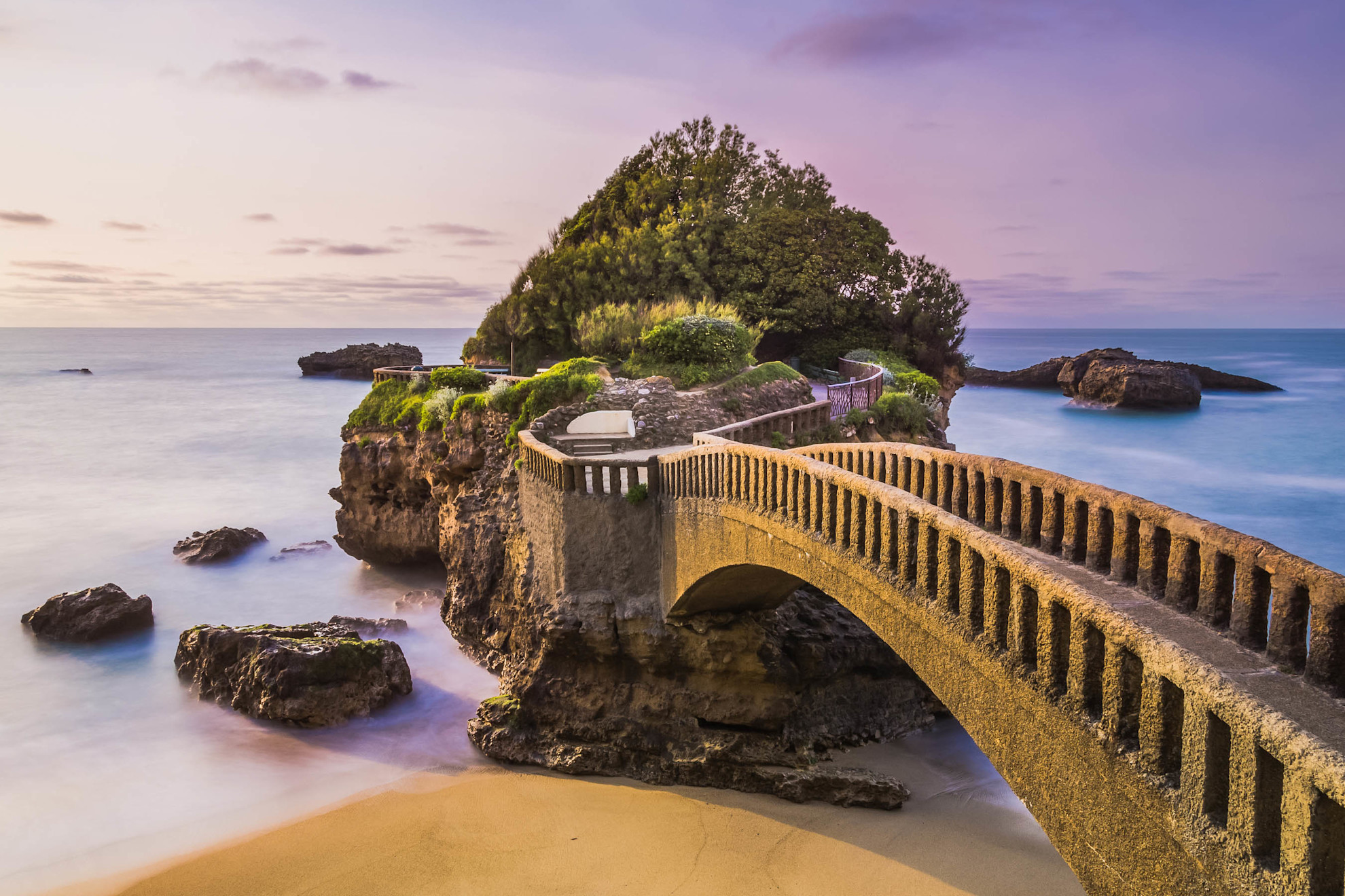 Rocher du Basta is one of the most iconic landmarks in Biarritz