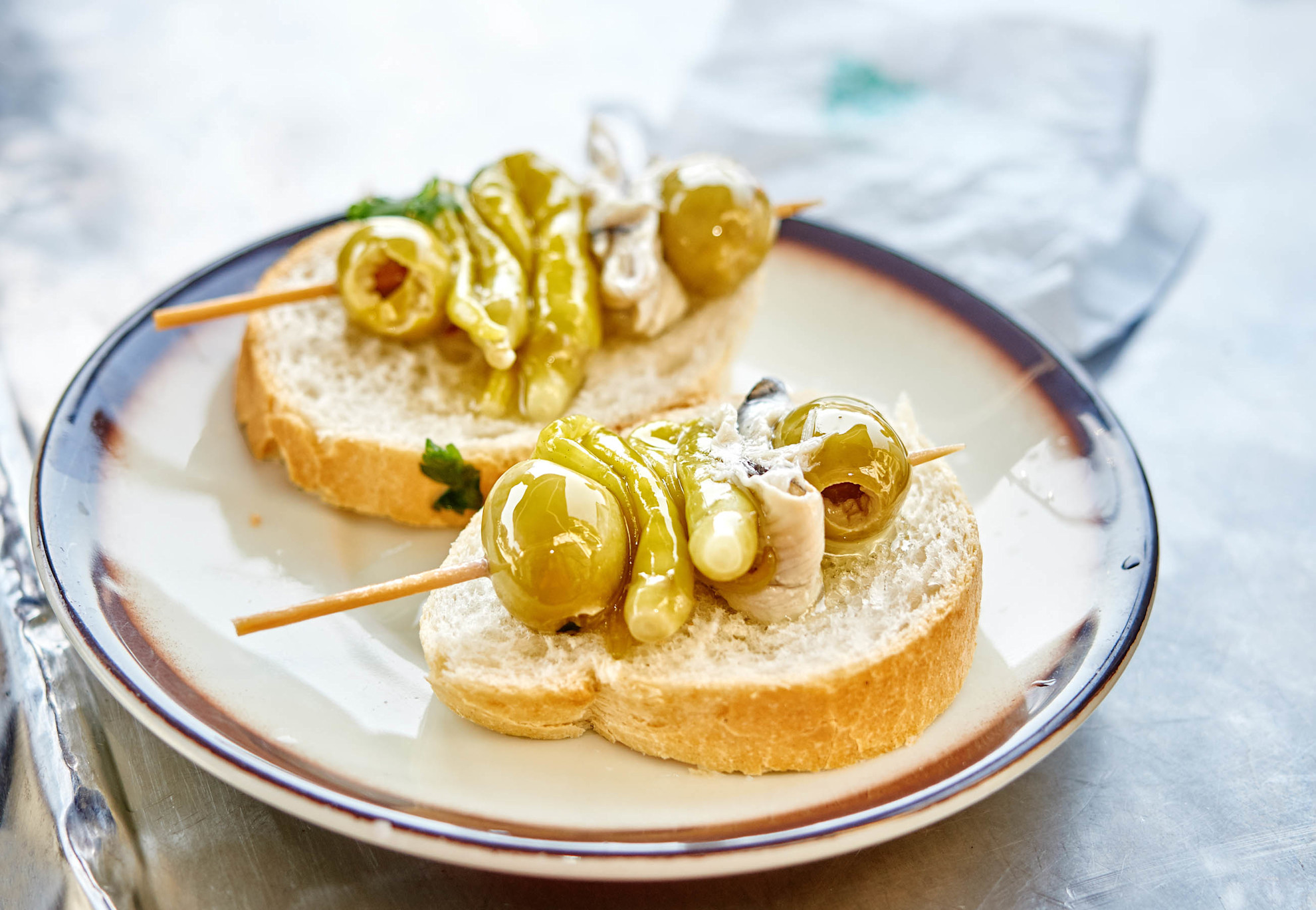 Authentic Gilda Pintxo from the Basque Country