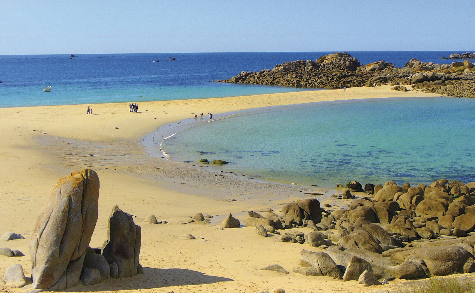 A view of a beach in Roscoff, Brittany