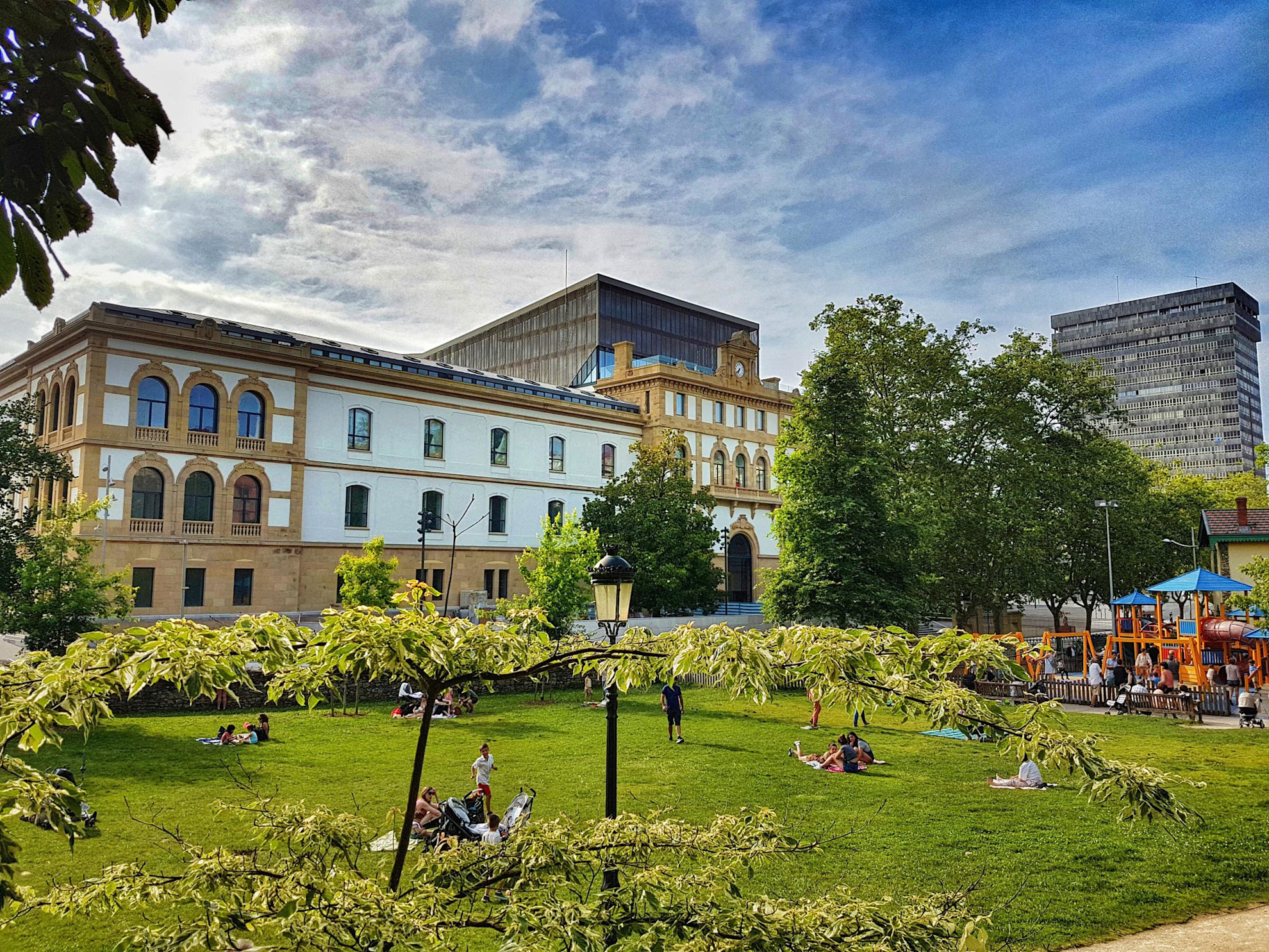 Picturesque Cristina Enea park and the Tabakalera cultural centre © @donostiaturismoa