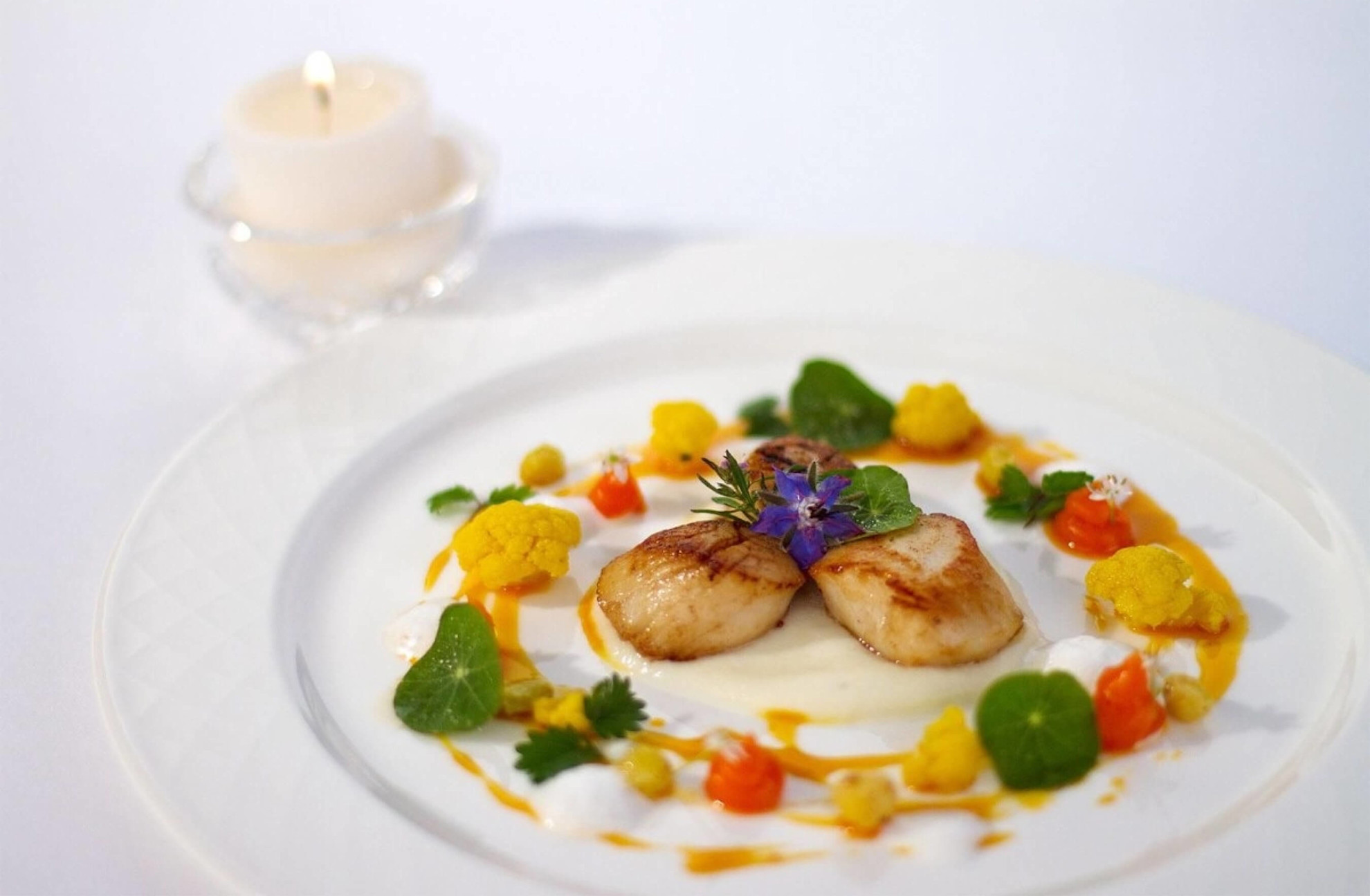 A plate of scallops