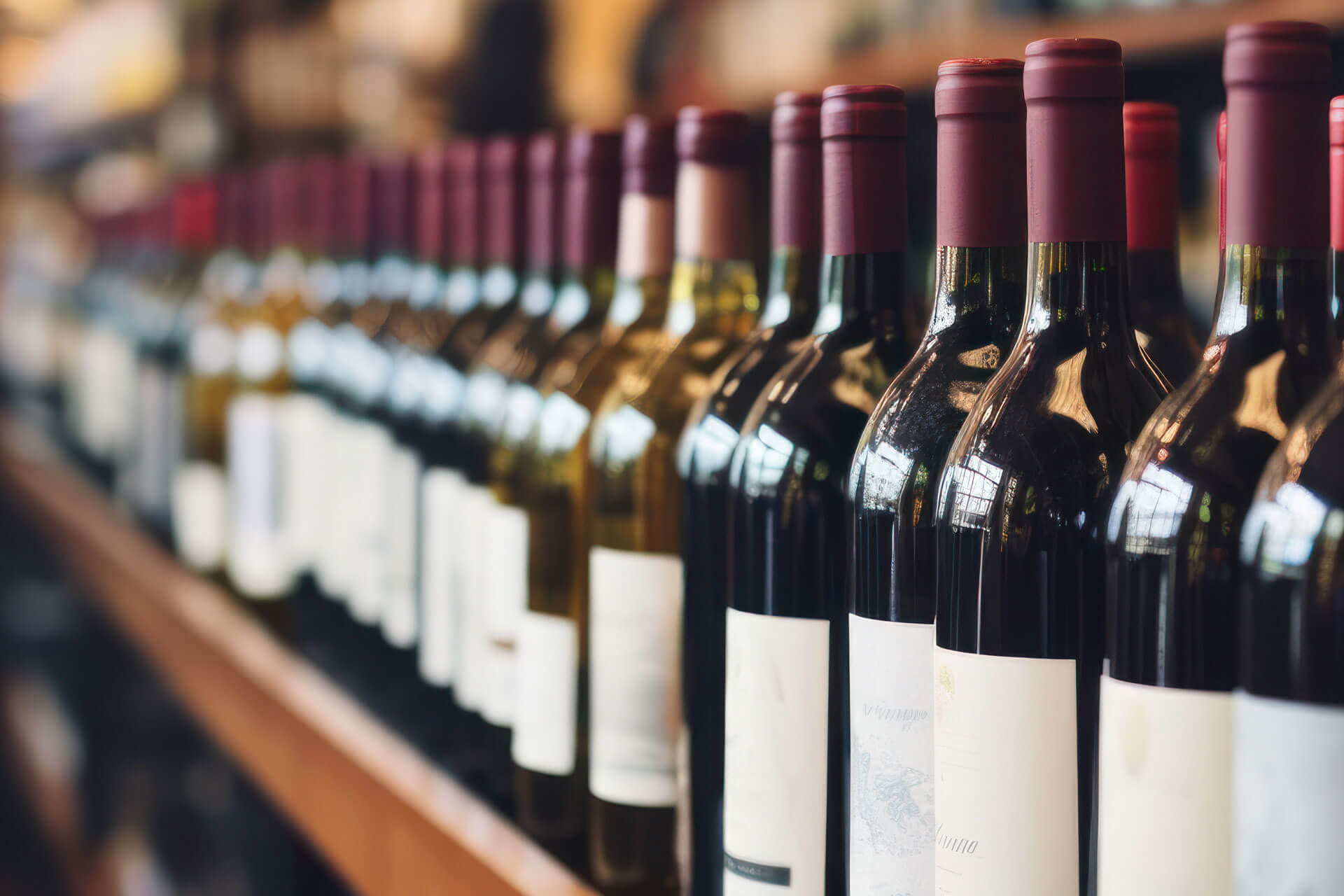 Close-up of bottles of wines