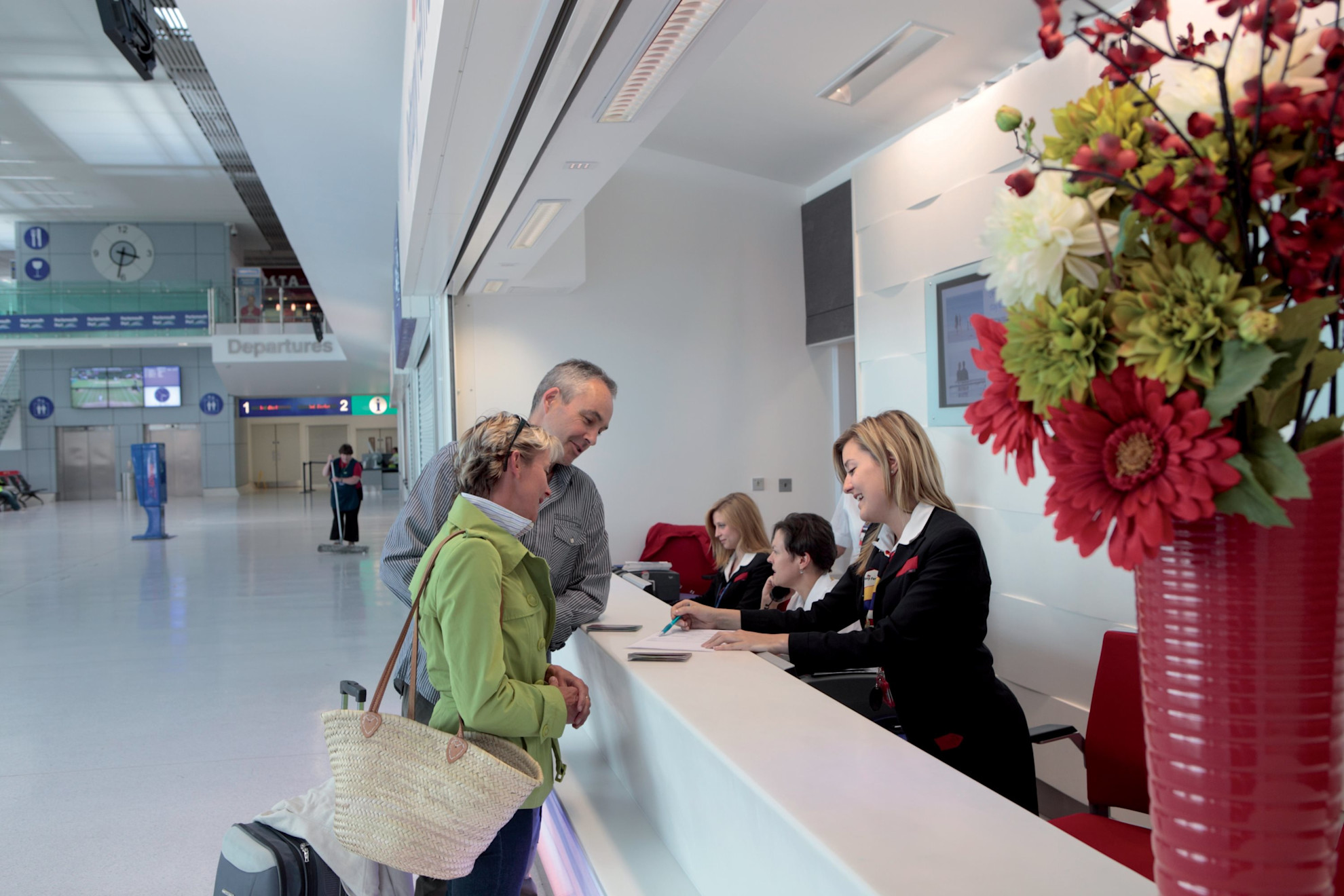 Foot passenger information desk