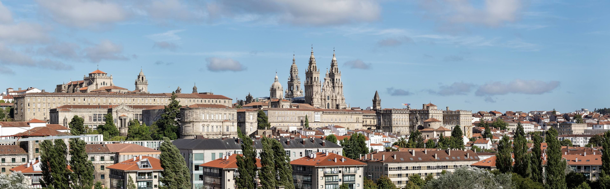 Panoramic view of Santiago de Compostela