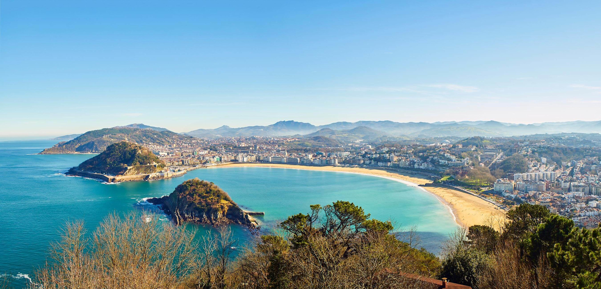 San Sebastian and Concha Bay from Mount Igeldo