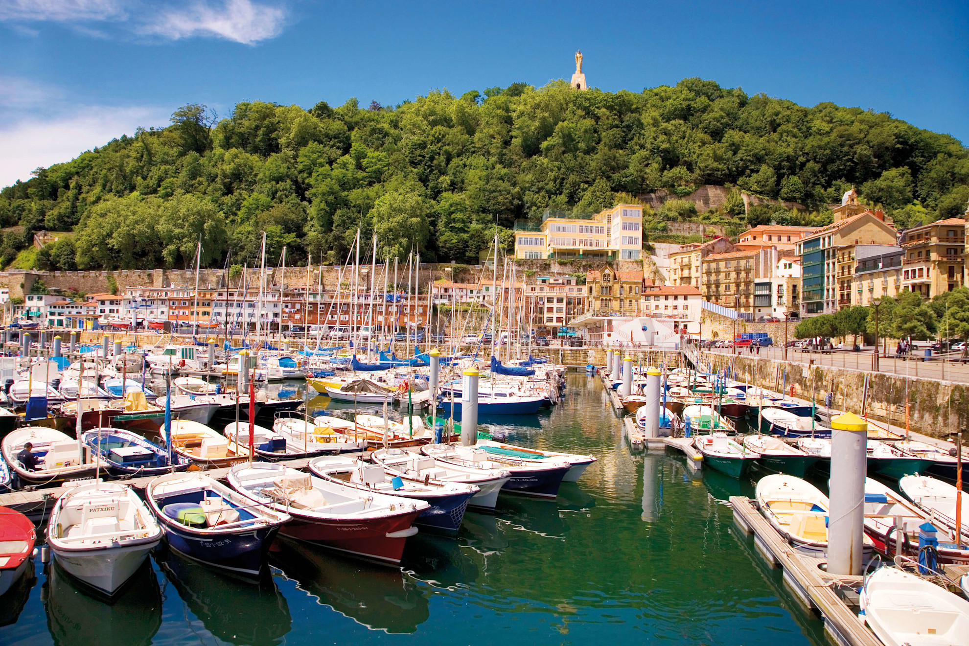 A view of the marina in San Sebastian