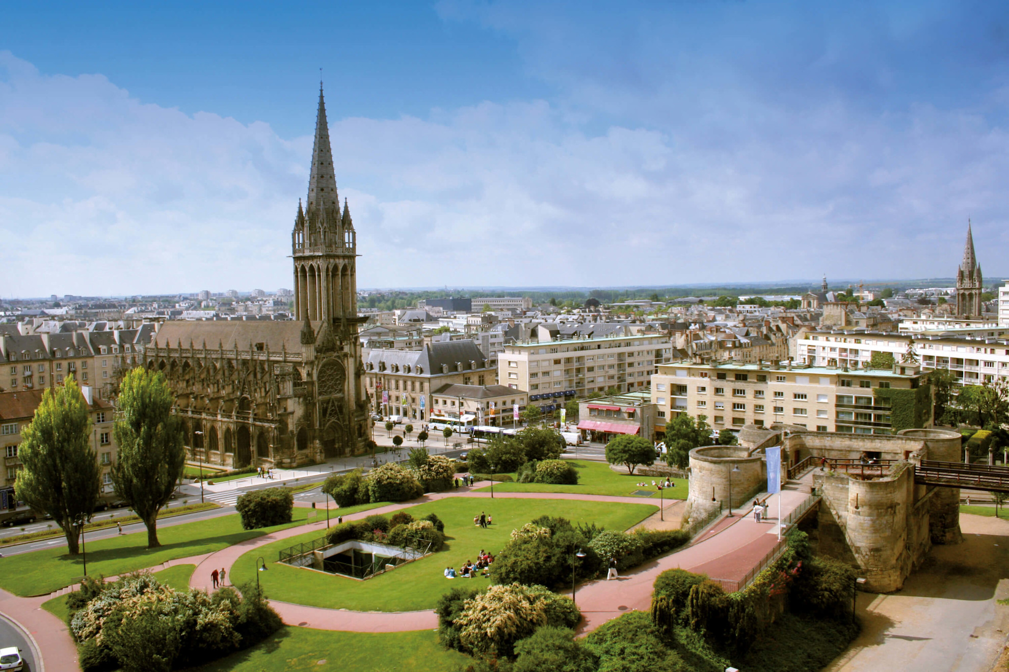 A view of Caen from its castle
