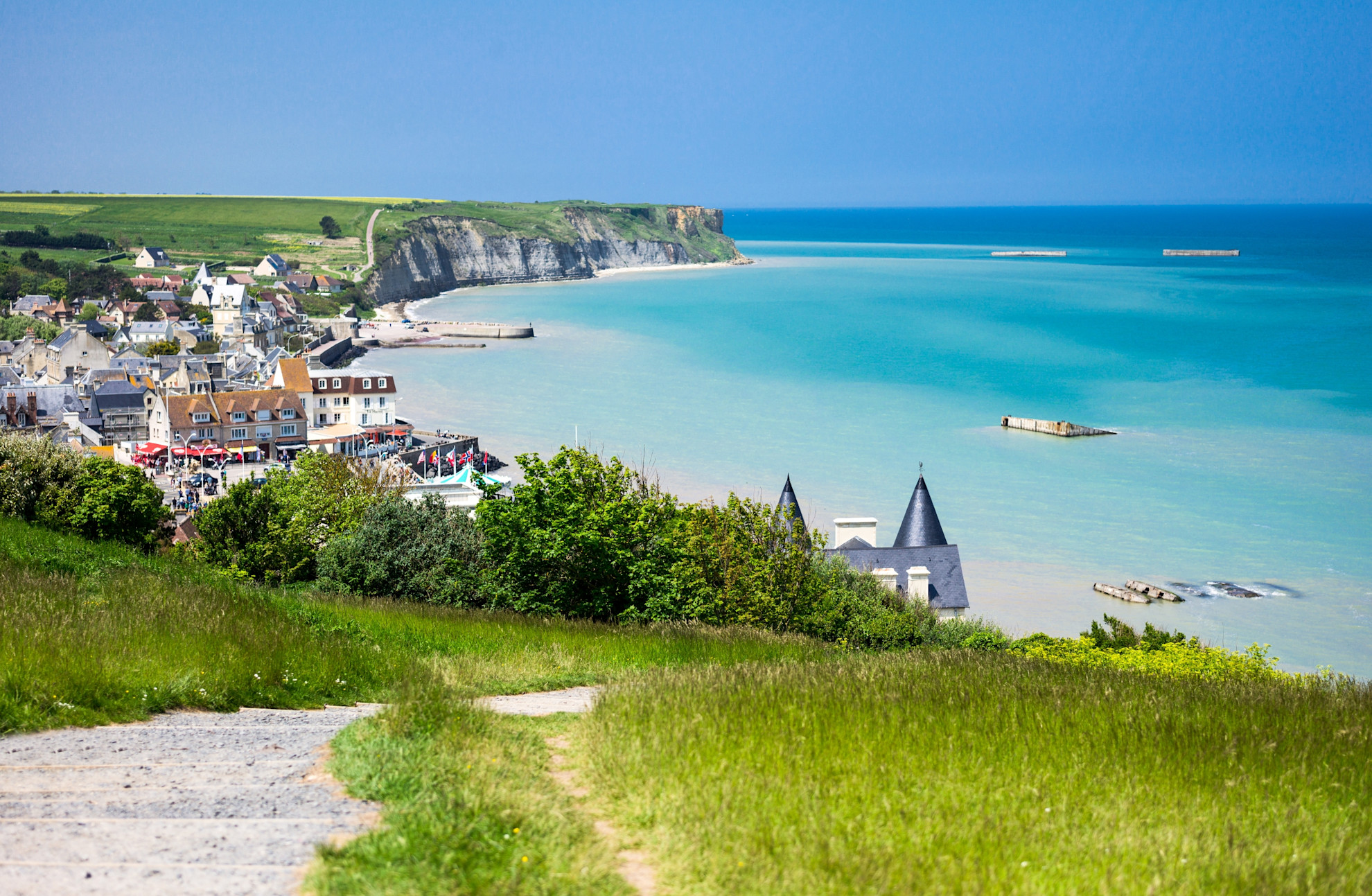 Normandy D-Day beaches at Arromanches.