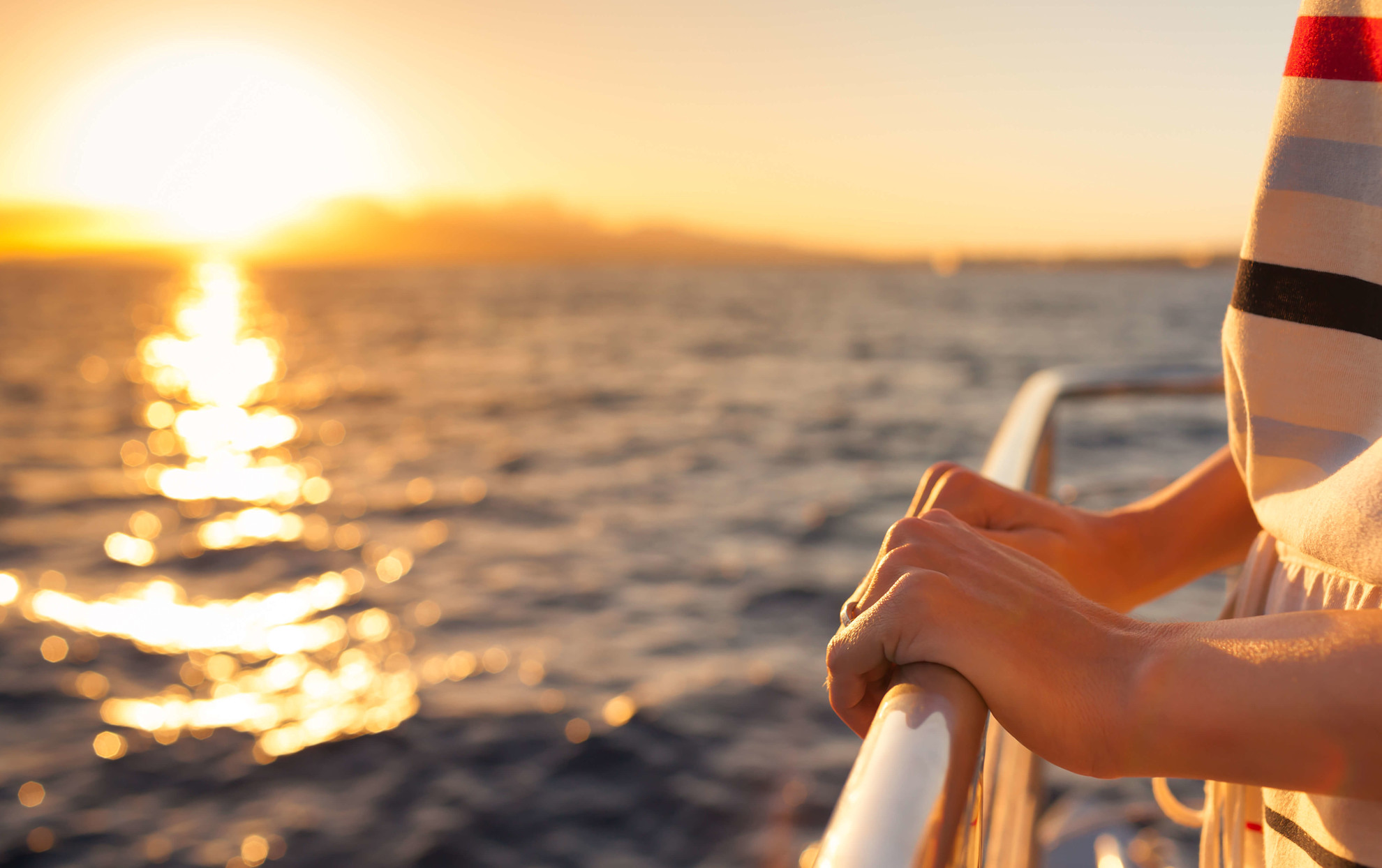 Passengers relaxing on deck